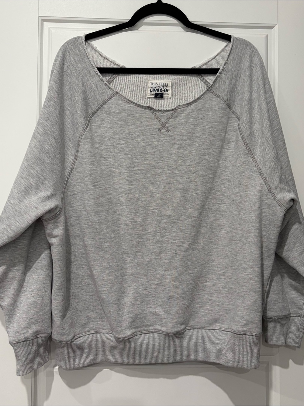 American Eagle Outfitters Light Gray Pullover Sweatshirt